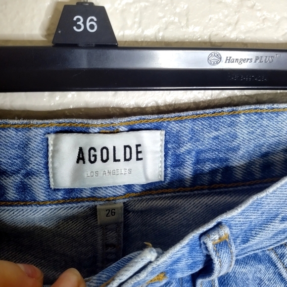 Agolde Cooper Cargo Jeans In Light Wash Sz 26 - Picture 6 of 12